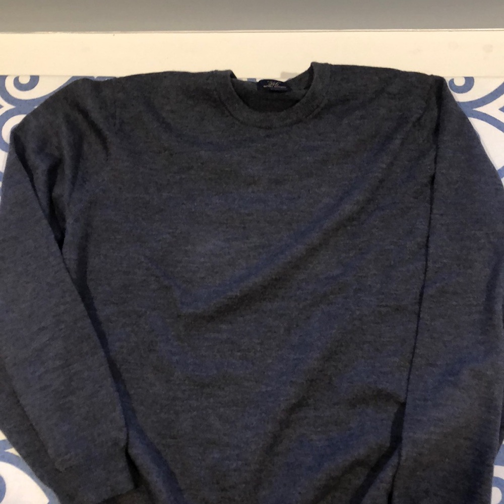 Brooks Brothers Grey Merino Wool Sweater NWOT